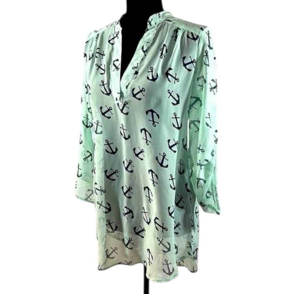 Rue21 Sheer Nautical Hi Low Tunic‎ Top. Size M